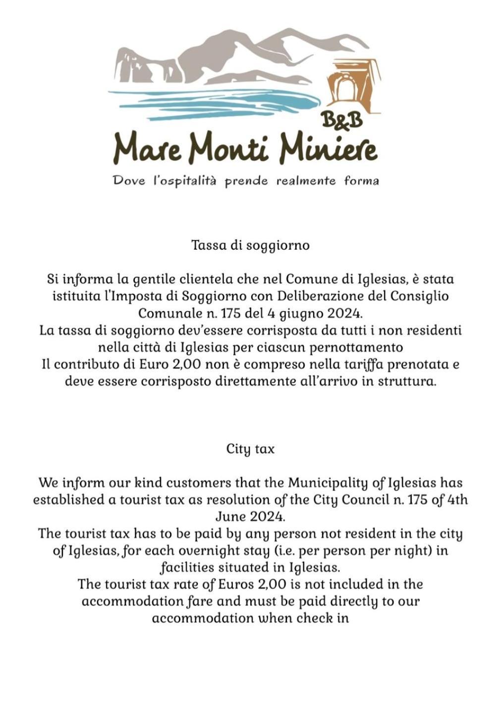B&B Mare Monti Miniere Iglesias Ngoại thất bức ảnh